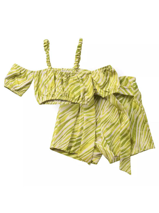 Εβίτα Kinder Set mit Shorts Sommer 2Stück Green