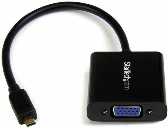 StarTech Konverter Mikro-HDMI männlich zu VGA weiblich Schwarz 1Stück (MCHD2VGAE2)