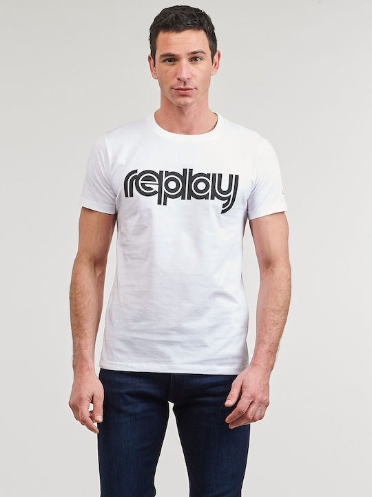 Replay Herren Kurzarmshirt Weiß