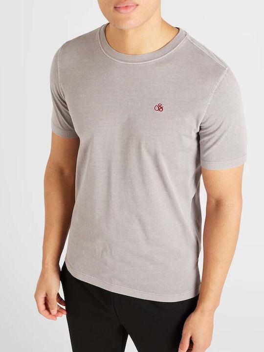 Scotch & Soda Dye Ανδρική Μπλούζα Κοντομάνικη Seal Grey