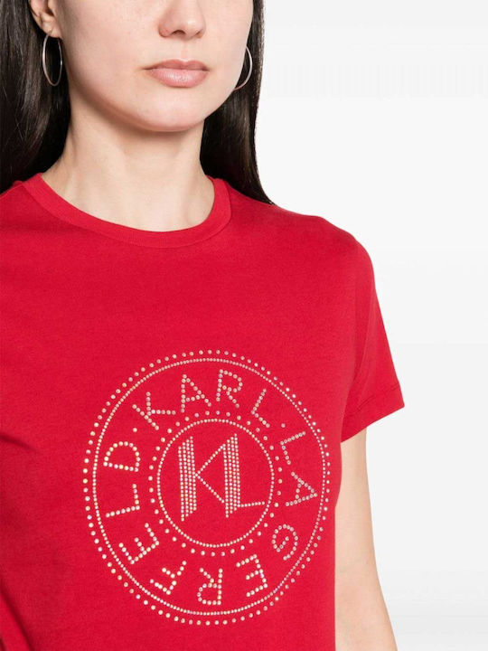 Karl Lagerfeld Γυναικείο T-shirt Κόκκινο