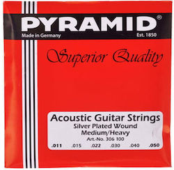 Pyramid Medium/Heavy Einzel Akustikgitarrensaiten Versilbert Pyramid Medium/Heavy Einzel Akustikgitarrensaiten Versilbert