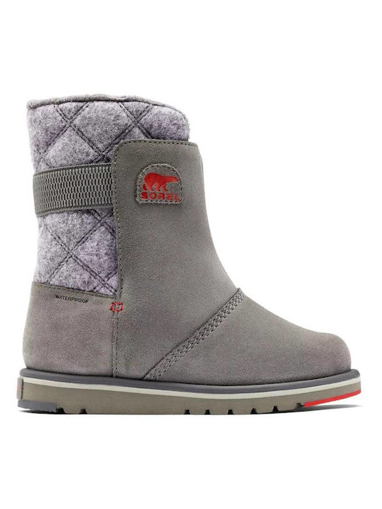 Sorel Kids Leather Snow Boots Gray