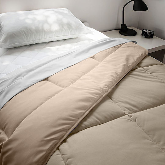 Sunshine Пухено Куинсайз с Пълнеж Microfiber 220x240бр Micro Бежов