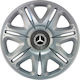 J-Tec Car Hubcap Set Nascar 14" 4pcs Silver