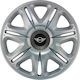 J-Tec Car Hubcap Set Nascar 14" 4pcs Silver