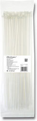 Qoltec Legături Cablu Din Plastic 350mmx4.8mm În Culoare Albă 100 Bucăți 52209