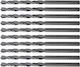 Top Tools Satz 10 Diamantbohrer HSS mit Zylindrischem Schaft für Metall