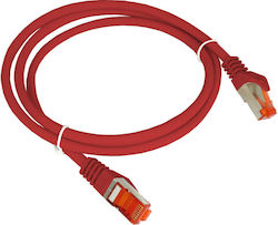 A-LAN KKS6ACZE1.0 S/FTP Cat.6a Καλώδιο Ethernet 1m Κόκκινο