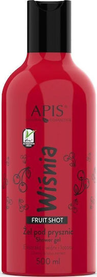 Apis Natural Cosmetics Fruit Shot Bubble Bath Gel with Hyaluronic Acid and Cherry Scent 500ml
