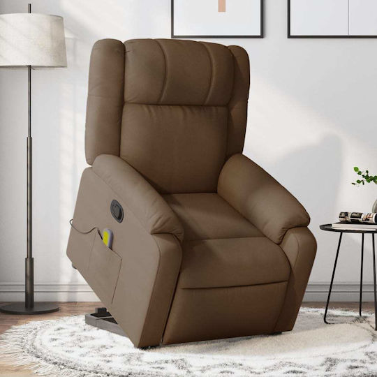 Fotoliu Relax Masaj cu Puf Maro 77x95x99cm