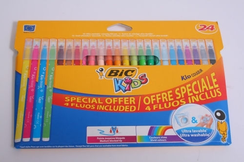 BIC Kid Couleur Μαρκαδόροι Σχεδίου Σετ 24 χρώματα