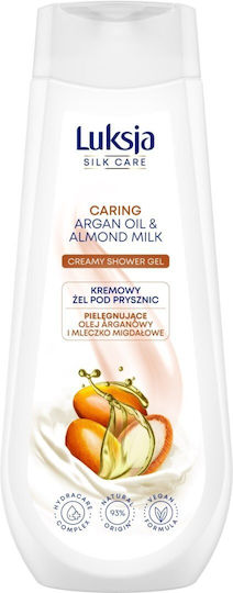 Sarantis Silk Care Gel De Duș Îngrijitor Cu Migdale Și Miros De Ulei De Argan Și Lapte De Migdale 500ml