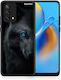 Smartfits Dark Wolf Umschlag Rückseite Schwarz (Oppo A74)
