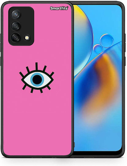 Smartfits Blue Eye Pink Back Cover Blue (Oppo A74)
