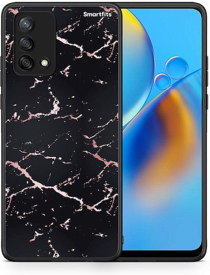 Smartfits Marble Black Rosegold Back Cover Μαύρο (Oppo A74)