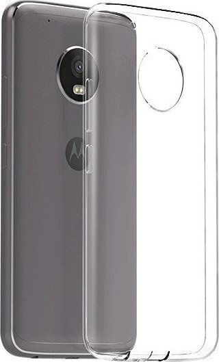 TelForceOne Umschlag Rückseite Silikon 1mm Set mit Glas Transparent (Moto E20)