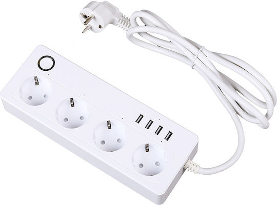 Moye v2 Smart Steckdosenleiste Sicherheit mit USB-A, Schalter und Kabel 1,8 m