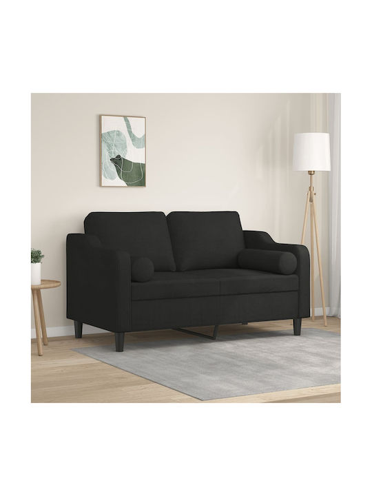 Zweisitzer Sofa Schwarzes Mit Dekokissen 138x77...