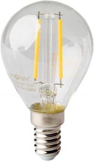 Eco Light Bec LED 2W pentru Soclu E14 Alb cald 240lm