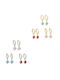 Ro-Ro Accessories Hypoallergenic Kids Earrings made of Silver Red