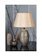 Opviq Ceramic Table Lamp for Socket E27 with Gold Shade and Base