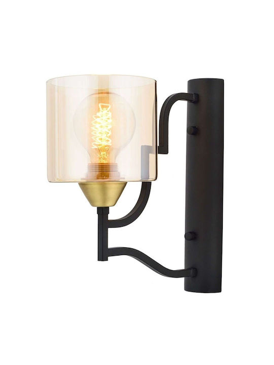 Opviq Lumină de Perete cu Soclu E27 Negru 14x18x14cm