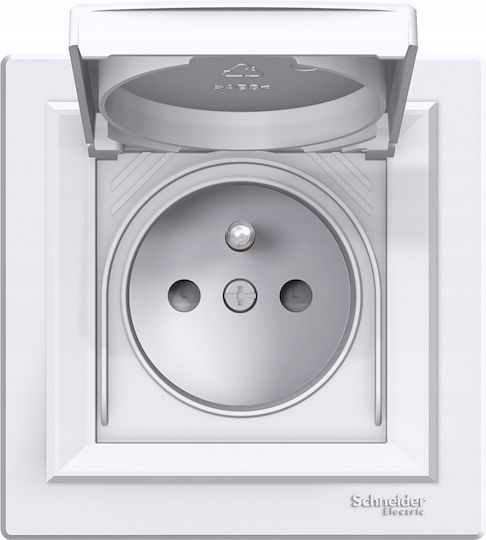Schneider Electric Einzeln Gemauerte Wasserdichte Steckdose Weiß