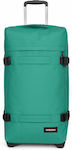 Eastpak Transit'r Medium Travel Suitcase Botanic Green with 4 Wheels Height 67cm.