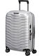 Samsonite Proxis Βαλίτσα Ταξιδίου Καμπίνας Σκληρή Silver με 4 Ρόδες Ύψους 55εκ.
