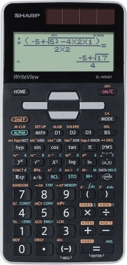 Sharp El-w506tgy Αριθμομηχανή Επιστημονική σε Μαύρο Χρώμα