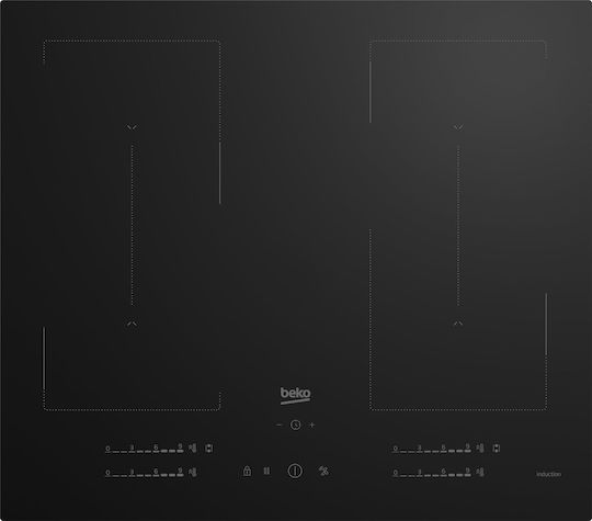 Beko HII64720QUF2T Induction Cooktop Autonomous with Child Lock Function 59x52εκ.