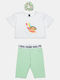 Kids' Set with Leggings Summer 2pcs White