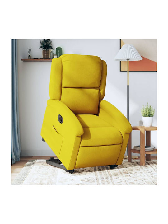 Relaxsessel mit Fußhocker Samt Yellow 71x86.5x9...