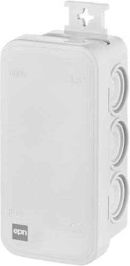 Eurolamp Surface Mounted Electrical Box IP55 in Gray Color