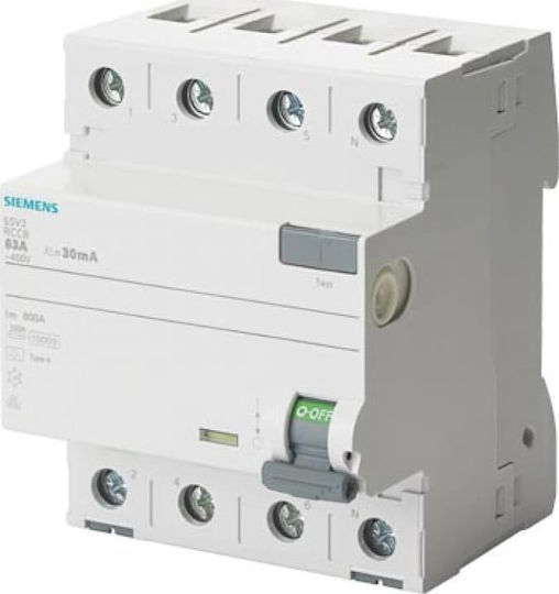 Siemens Автоматичен Прекъсвач 63Спецификация Четириполюсен AC 5SV3346-6