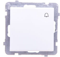 Ospel Mechanism for Bell Push Button in White Color ŁP-6R/M/00