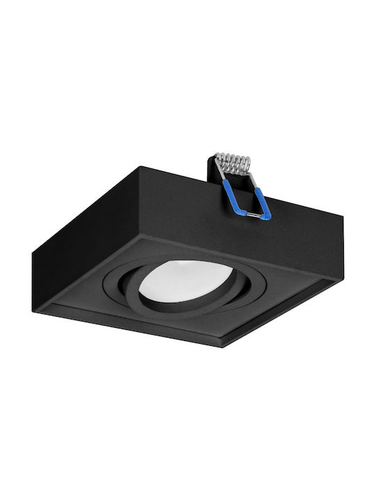 Orno Square Frame for Spot GU10 Black 1pcs