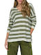 Only Women's Blouse Long Sleeve with V Neckline Cloud Dancer - Dried Herb