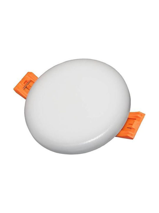 Bemko Rechteckig Einbau Spot mit integriertem LED und Natürliches Weißes Licht Weiß 12.5x12.5cm. 1Stück