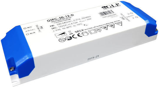 MPL Dimmable Τροφοδοτικό LED Ισχύος 50W με Τάση Εξόδου 12V
