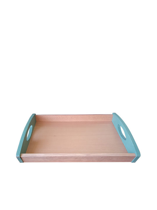 Melina's Collection Lemnos Dreptunghiular Tavă de Servire cu Mânere în Culoare Verde 51x36x7cm RS-001 1buc