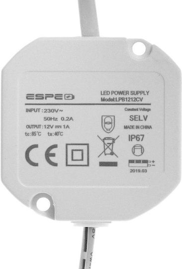 Amicus Sursă de alimentare LED Etanș IP67 Putere 12W cu Tensiune de Ieșire 12V