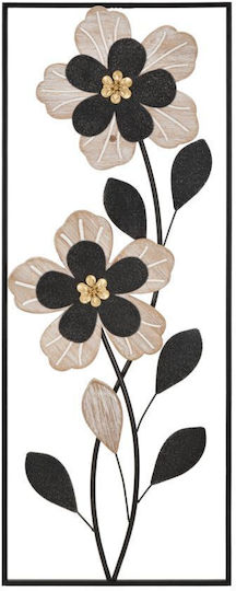 Mauro F Wall Decor Black Made of Metal 70x2.5x27cm