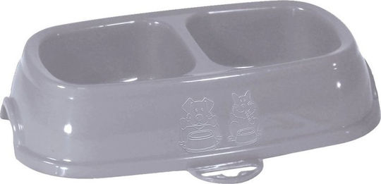 Zolux Kunststoff Schalen Futter für Hund & Katze 2x 200ml 15.5cm in Grau Farbe
