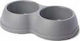 Barry King Plastic Bowl Food for Dog & Cat 2x 500ml 10.5cm in Gray Color