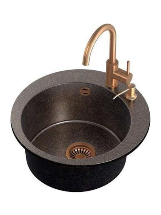 Steiner Надеждна мивка Мед 51x51x20см Black Copper Iridescence