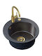 Steiner Надеждна мивка Порцелан 51x51x20см Black Iridescent Gold
