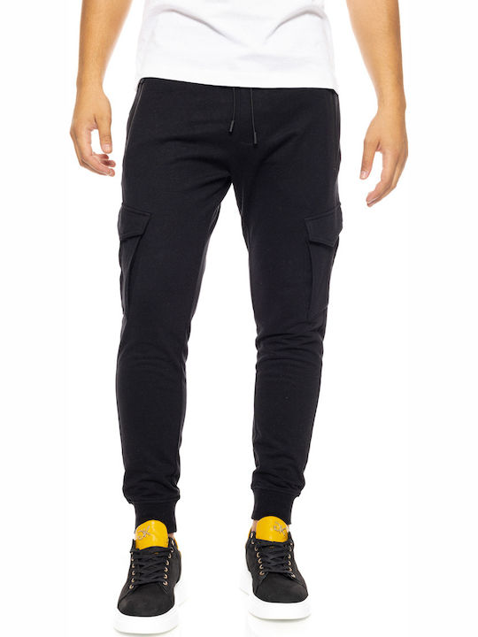 Cargo-Hose Jogginghose mit Gummizug Black