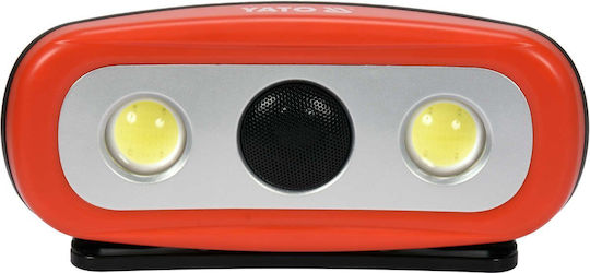 Yato Taschenlampe LED IP44 mit maximaler Helligkeit 2000lm Rot